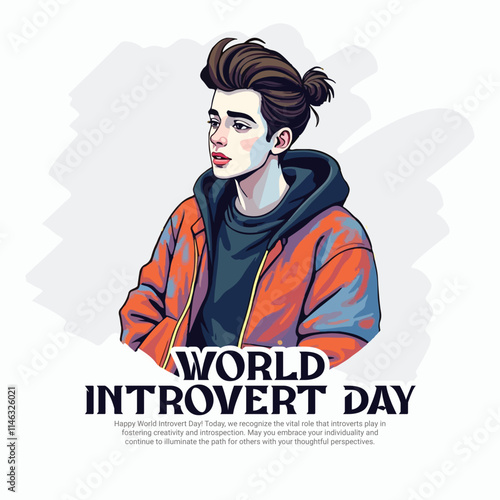 World Introvert Day on January 2nd social media post banner template, introvert awareness, celebrate introverts, introvert personality, introvert empowerment,