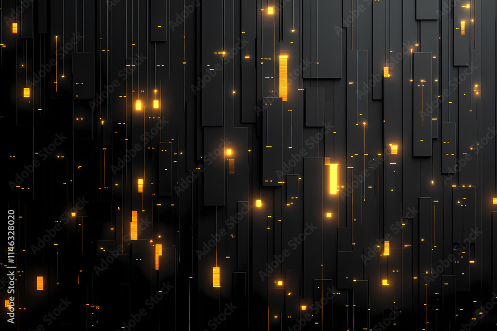 Naklejka premium create a dark background, elements representing trading on the stock exchange participate in the background design