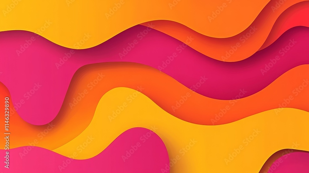 A vibrant abstract, background design featuring flowing wave, background, fluid, liquid in shades of pink, orange, and yellow. A vibrant abstract, background design featuring flowing wave, background, fluid, liquid in shades of pink, orange, and yellow.