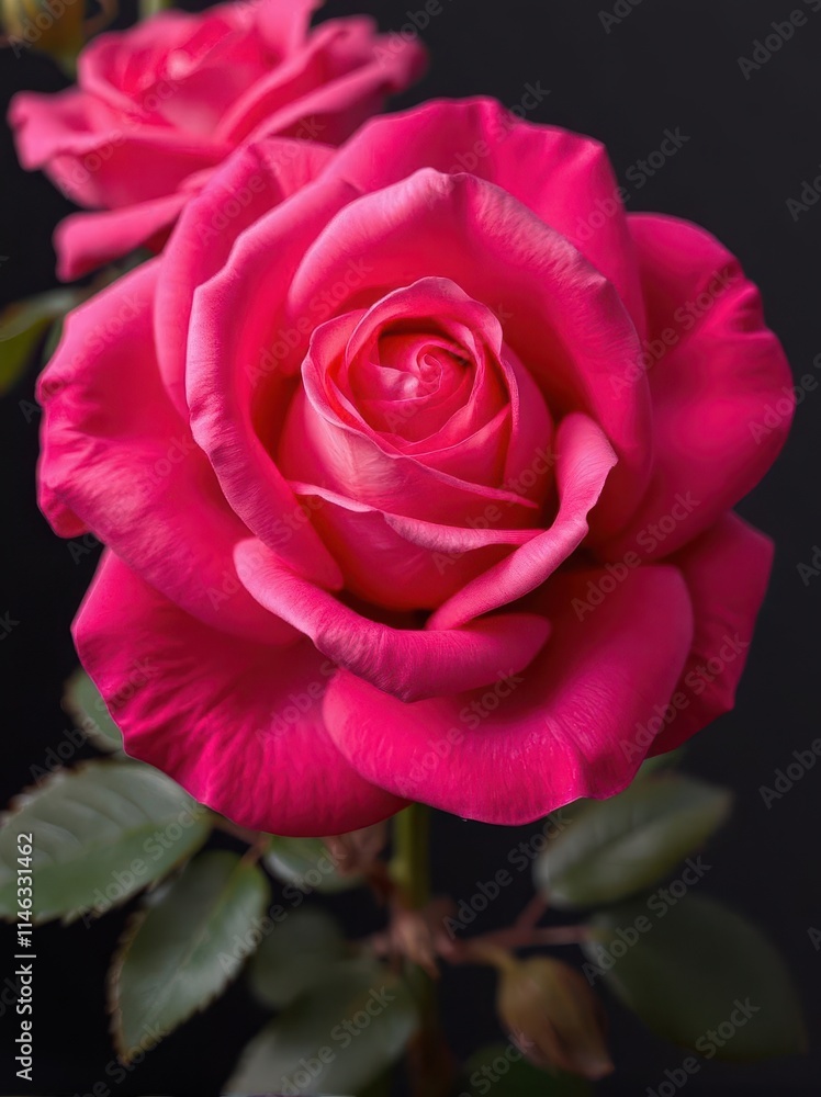 Macro close-up of a blooming rose, highlighting intricate layered petals and soft random colors Macro close-up of a blooming rose, highlighting intricate layered petals and soft random colors