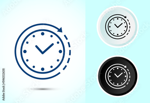 Long lasting icon design illustration. Durability icon design. Represents durability