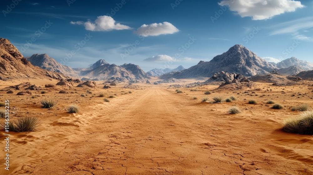 Fototapeta premium Scenic Desert Road Adventure