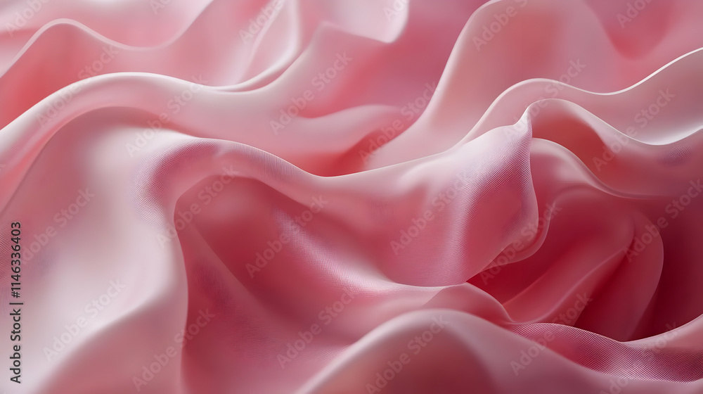 Obraz premium Abstract Pink Silk Drape Background Illustration