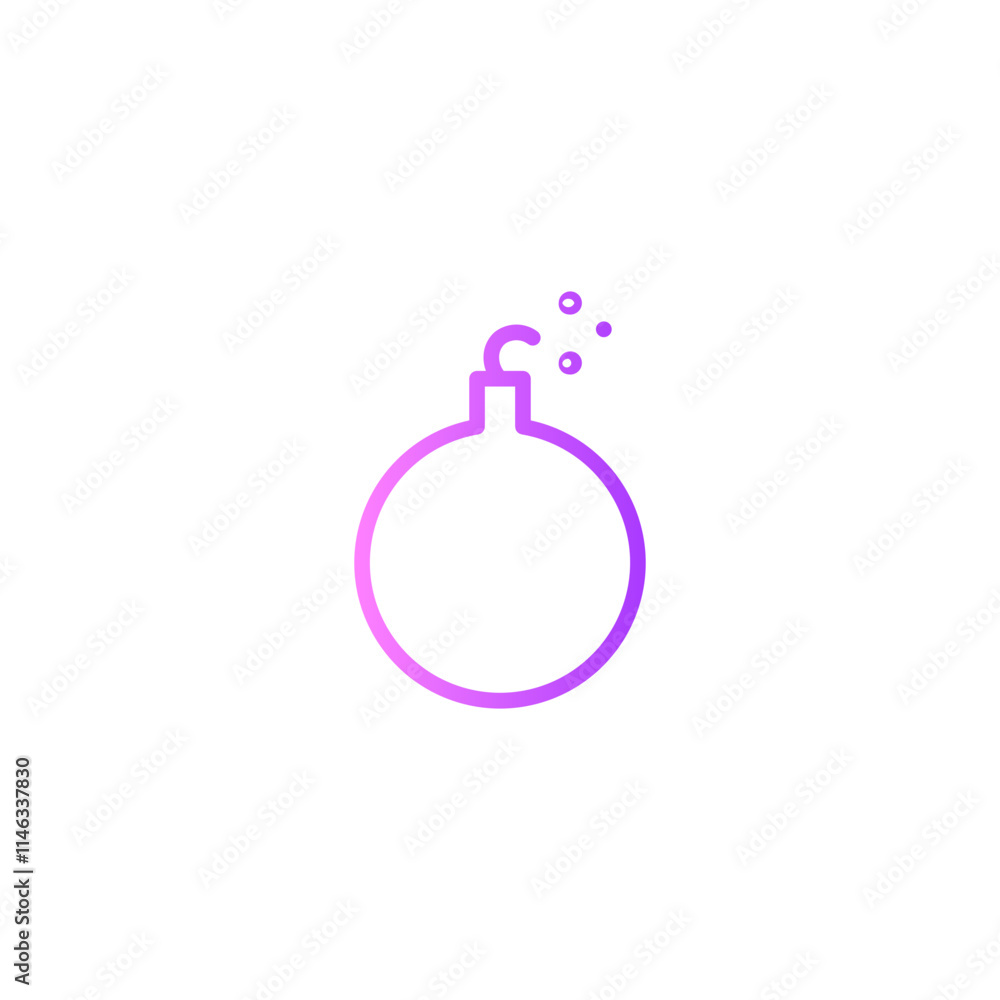 Obraz premium bomb gradient icon