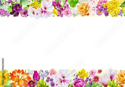 spring flowers border