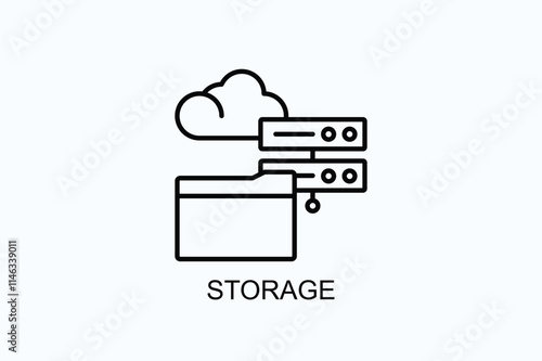 Storage Vector, Icon Or Logo Sign Symbol Illustration 