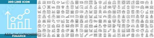 Finance Line Editable Icons set