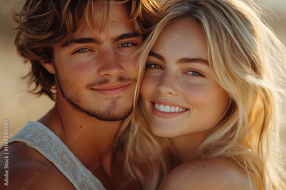 A shot of a couple embracing, with the man hugging the woman A shot of a couple embracing, with the man hugging the woman