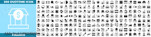 Finance Duotone Editable Icons set