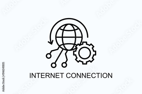Internet Connection Vector, Icon Or Logo Sign Symbol Illustration 