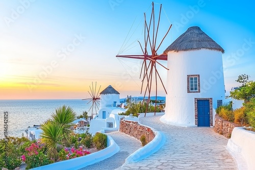 Oia, renowned as the most beautiful village on Santorini Island in Greece, offers an incredible view.