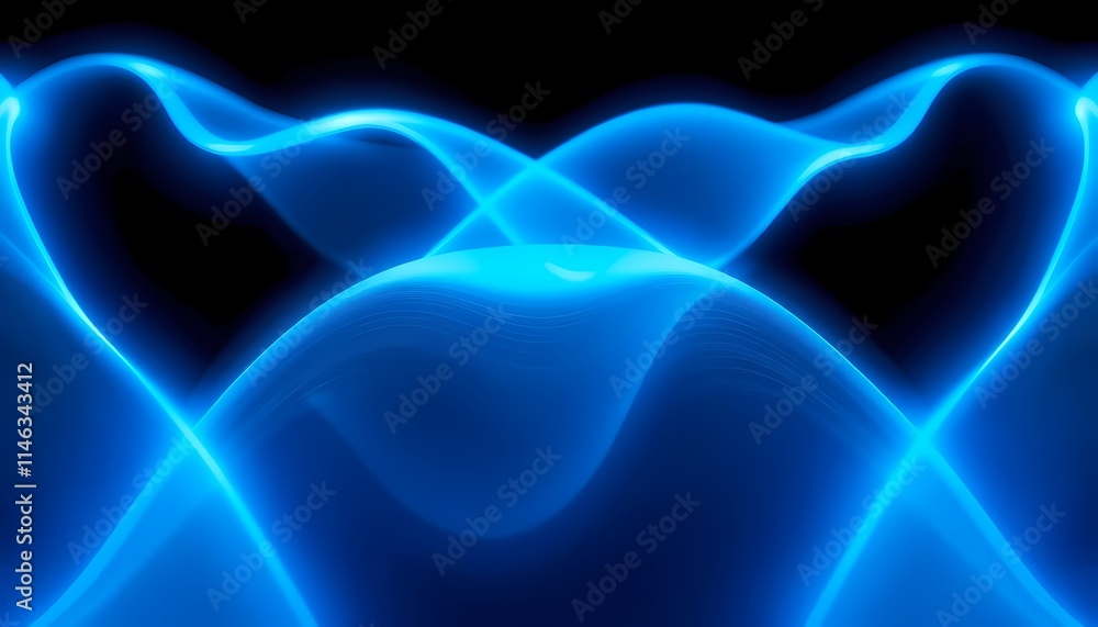 Abstract blue glowing energy waves Abstract blue glowing energy waves