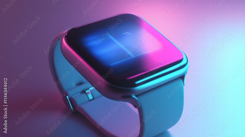 Futuristic 3d smartwatch with holographic data display Futuristic 3d smartwatch with holographic data display
