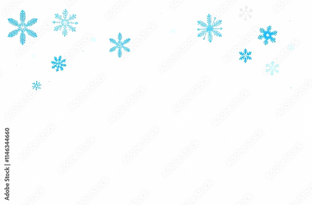 White color backdrop with snowflakes. generative ai White color backdrop with snowflakes. generative ai