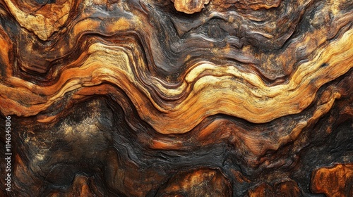 Wallpaper Mural Unique texture of ancient tree bark showcasing vibrant patterns and rich colors in natural sunlight Torontodigital.ca