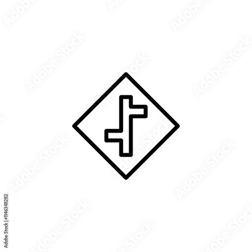 merging line icon
