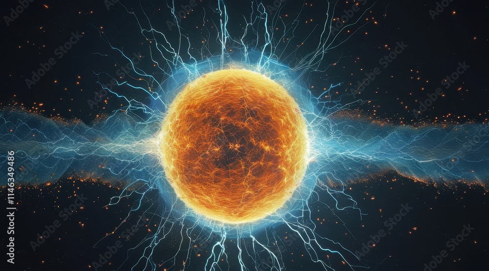Close-Up of Solar Electromagnetic Waves. Close-Up of Solar Electromagnetic Waves.