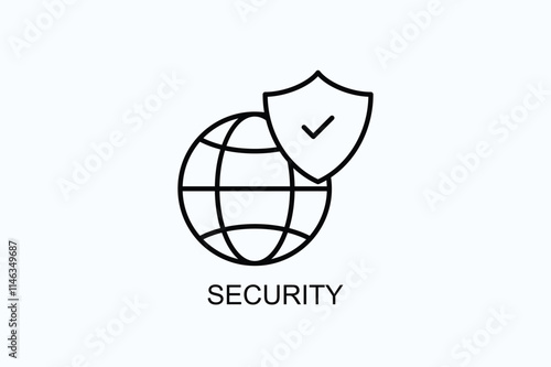 Security Vector, Icon Or Logo Sign Symbol Illustration 