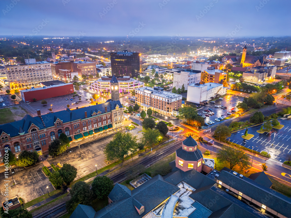 Obraz premium Springfield, Ohio, USA Town at Blue Hour