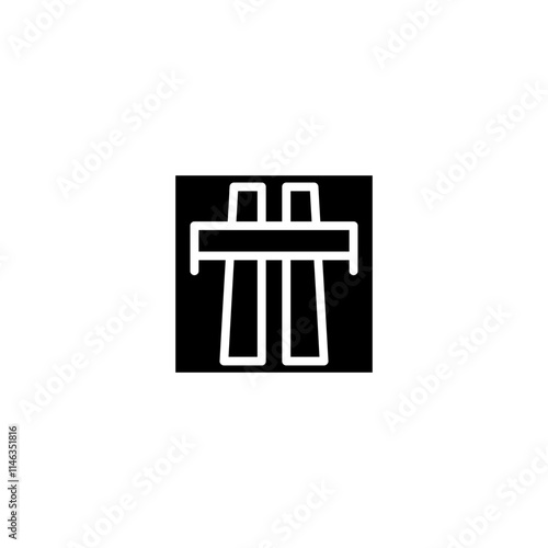 motorway glyph icon