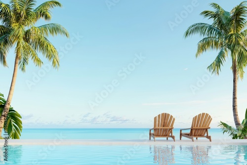 A luxurious trip for a couple, enjoying the beach and poolside.