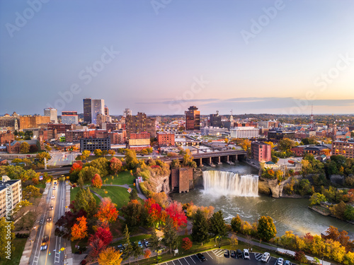 Obraz na płótnie Rochester, New York, USA Downtown Cityscape at Dusk w salonie