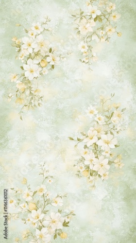 Elegant floral design on textured background
