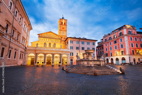 Photography Rome, Italy at Basilica of Our Lady in Trastevere