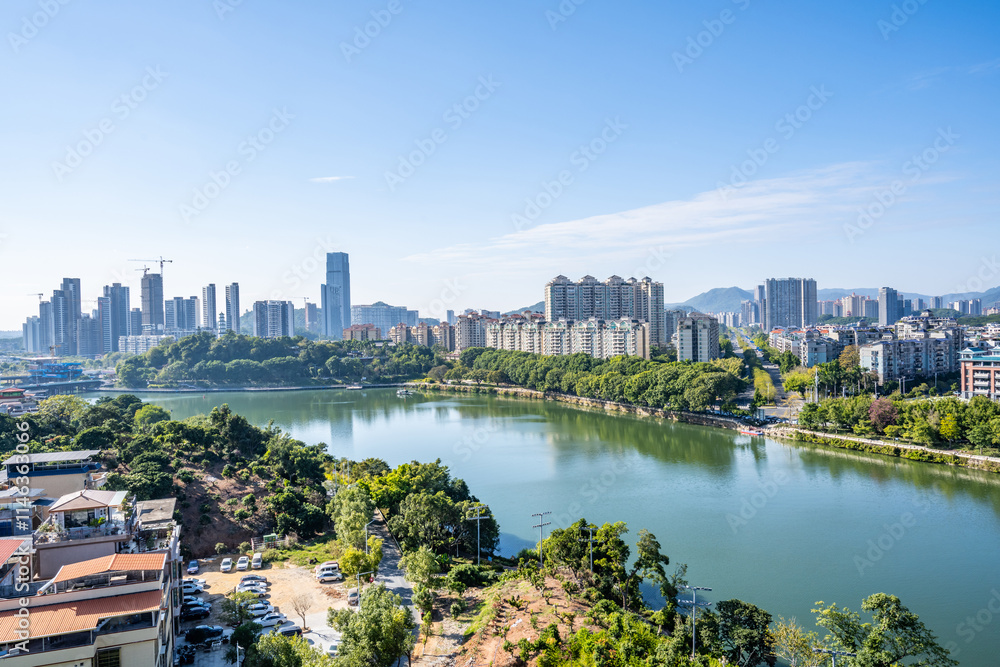 Obraz premium Zengjiang Riverside scenery in Zengcheng District, Guangzhou, China