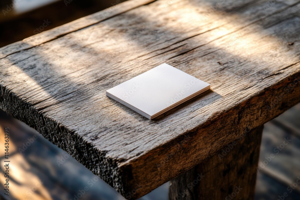 Business Card on Rustic Wooden Desk, Professional Branding Photography. Business Card on Rustic Wooden Desk, Professional Branding Photography.