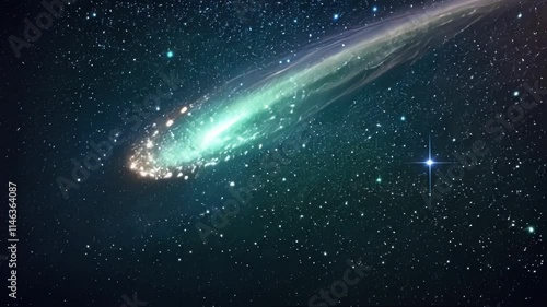 Celestial Comet The cursor moves elegantly across the screen leaving a luminous cometlike tail of animated sparkles that le like tiny galaxies creating a sense of infinite space. photo