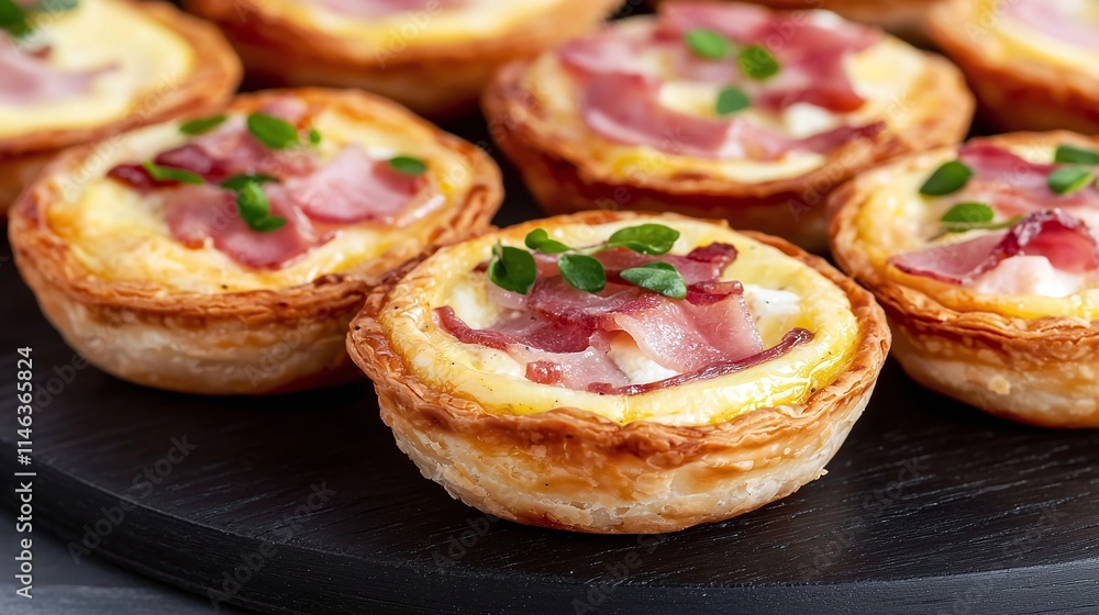 Savory Mini Quiches with Bacon and Herbs Savory Mini Quiches with Bacon and Herbs