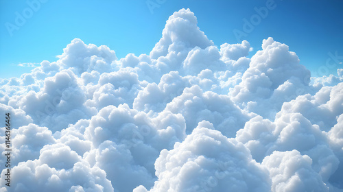 Fluffy Cumulus Cloudscape 3D Render