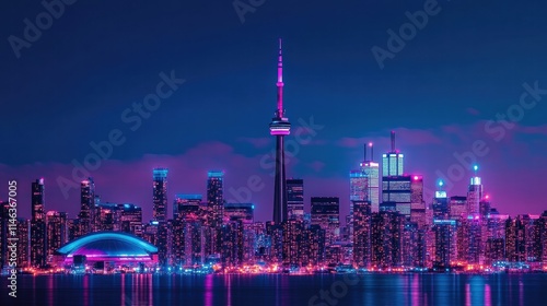 toronto cityscape at night