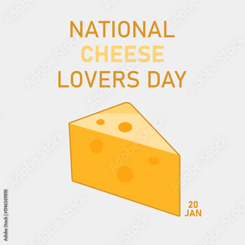 vector graphic of National Cheese Lover's Day good for national National Cheese Lover's Day celebration. flat design. flyer design.flat illustration.