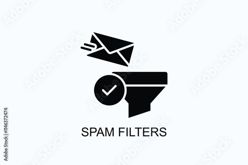 Spam Filters Vector, Icon Or Logo Sign Symbol Illustration 