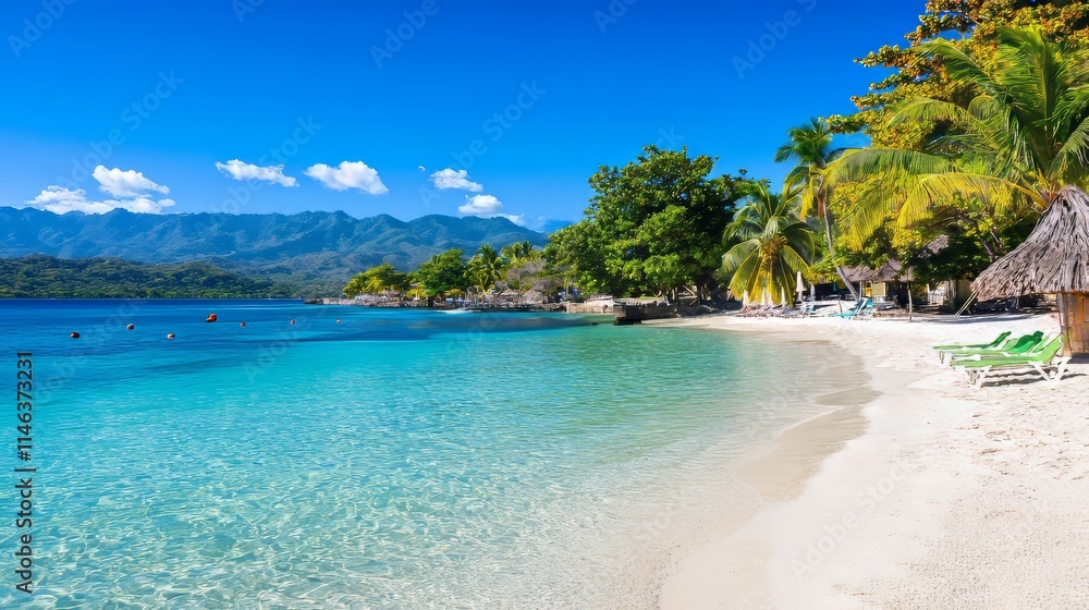 The peaceful Matira Beach in Bora Bora features a lagoon paradise with vibrant turquoise waters and a panorama of verdant islands. The peaceful Matira Beach in Bora Bora features a lagoon paradise with vibrant turquoise waters and a panorama of verdant islands.