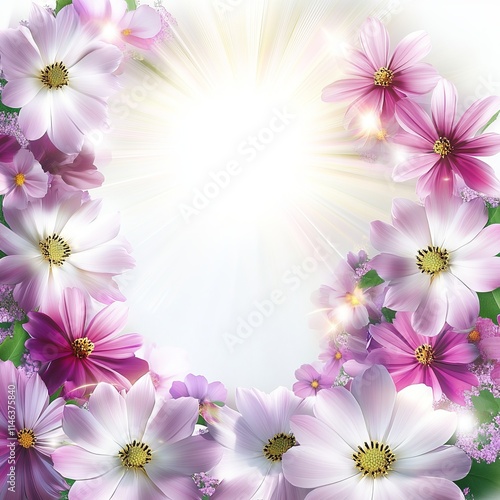 Radiant flowers in a sunlit burst