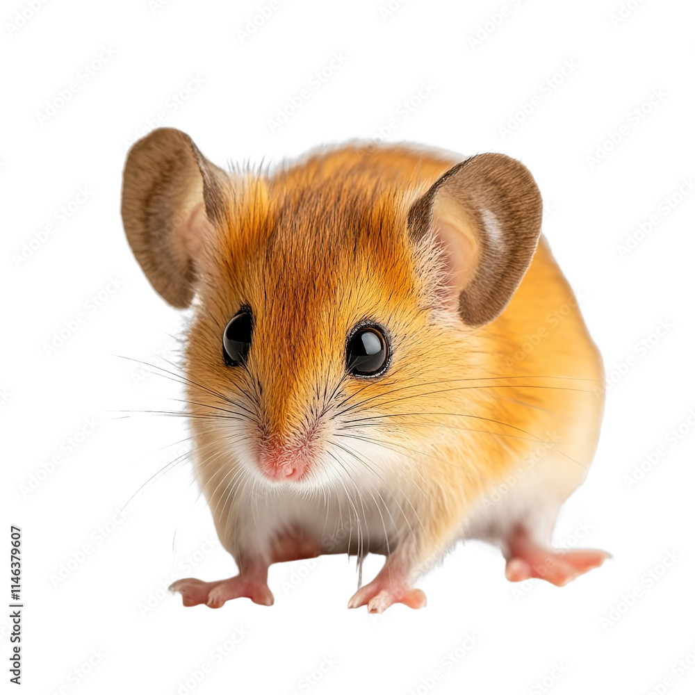 Angled view full body shot of extremely perfect looking single Dormouse animal isolated on a white transparent background Angled view full body shot of extremely perfect looking single Dormouse animal isolated on a white transparent background