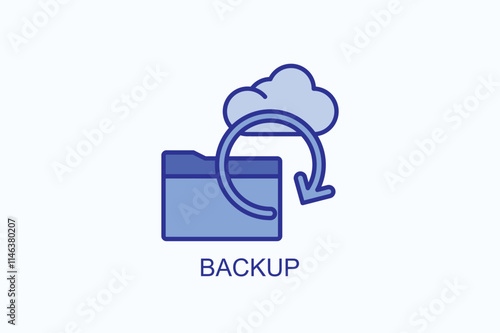 Backup vector, icon or logo sign symbol illustration 