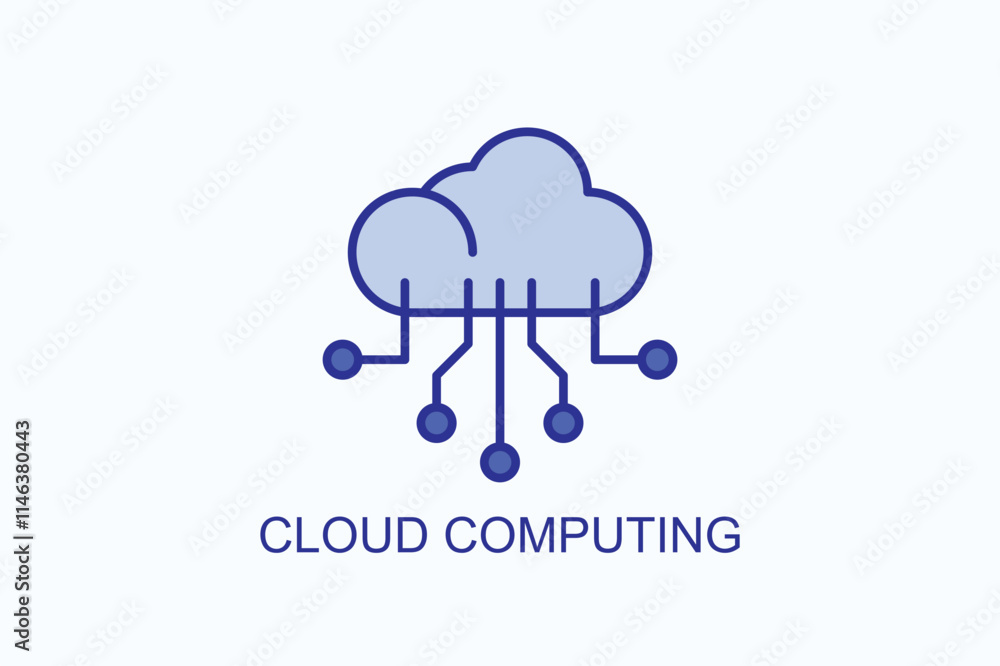 Cloud Computing vector, icon or logo sign symbol illustration Cloud Computing vector, icon or logo sign symbol illustration