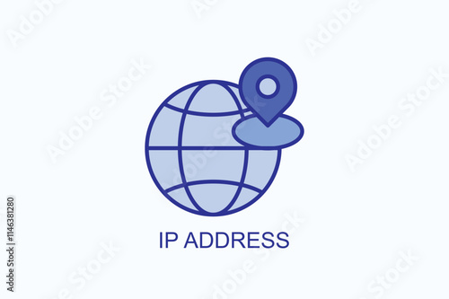 Ip Address vector, icon or logo sign symbol illustration 