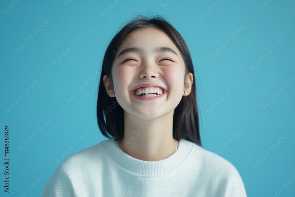 Joyful Asian Teenager in Studio Joyful Asian Teenager in Studio