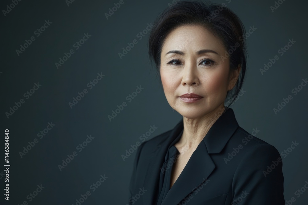Focused Businesswoman in Studio Setting Focused Businesswoman in Studio Setting