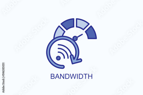 Bandwidth vector, icon or logo sign symbol illustration 