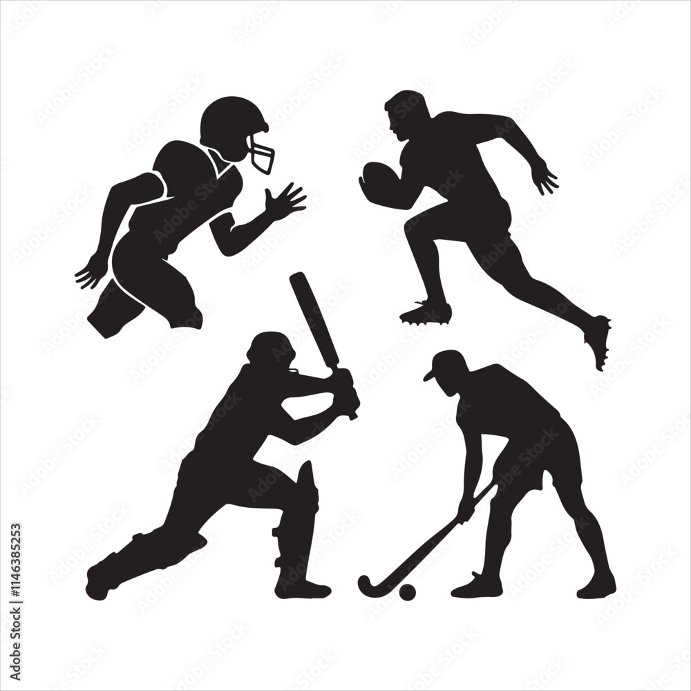 Obraz premium hockey player silhouette vector
