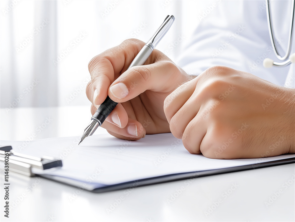 Close-up of a hand writing on a notepad, representing creativity, planning, and professional work in an office setting. Close-up of a hand writing on a notepad, representing creativity, planning, and professional work in an office setting.