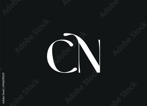 CN letters logo desigen and initial logo desigen