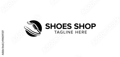 Simple shoes shop logo vector. Modern shoes shop icon.