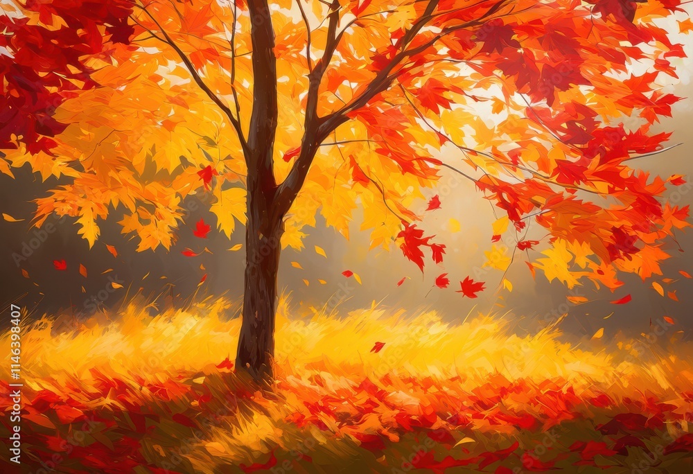 vibrant autumn leaves glowing under sunlight minimalist composition capturing natural beauty colorful contrast, nature, foliage, palette, harvest, bright vibrant autumn leaves glowing under sunlight minimalist composition capturing natural beauty colorful contrast, nature, foliage, palette, harvest, bright